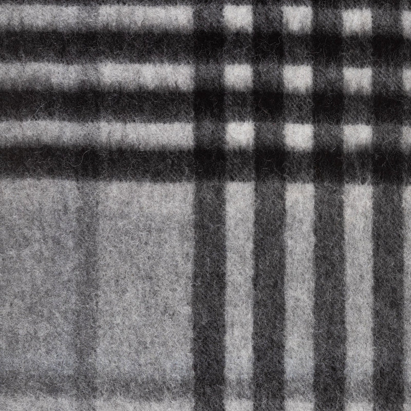 Edinburgh 100% Lambswool Scarf Chequer Tartan Dk Grey - Heritage Of Scotland - CHEQUER TARTAN DK GREY