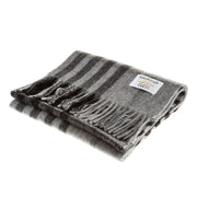 Edinburgh 100% Lambswool Scarf Chequer Tartan Dk Grey - Heritage Of Scotland - CHEQUER TARTAN DK GREY