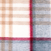 Edinburgh 100% Lambswool Scarf Chequer Tartan Lt Camel/Grey (24539) - Heritage Of Scotland - CHEQUER TARTAN LT CAMEL/GREY (24539)