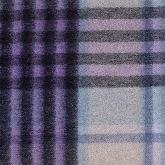 Edinburgh 100% Lambswool Scarf Chequer Tartan Purple - Heritage Of Scotland - CHEQUER TARTAN PURPLE