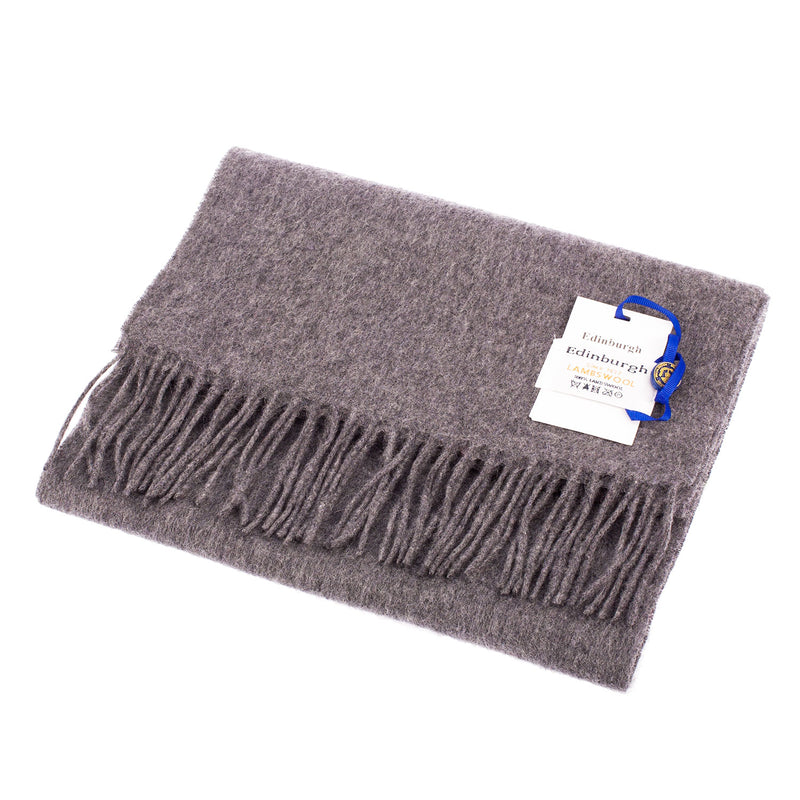 Edinburgh 100% Lambswool Scarf Derby Grey - Heritage Of Scotland - DERBY GREY