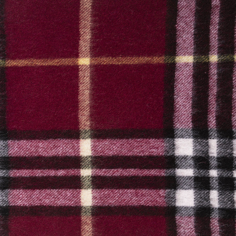 Edinburgh 100% Lambswool Scarf Enlarged Off Ctr Scotty Thom Cabernet - Heritage Of Scotland - ENLARGED OFF CTR SCOTTY THOM CABERNET