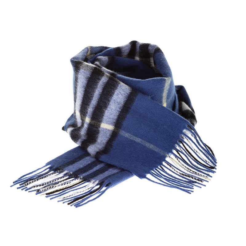 Edinburgh 100% Lambswool Scarf Enlarged Off Ctr Scotty Thom Ultramarine - Heritage Of Scotland - ENLARGED OFF CTR SCOTTY THOM ULTRAMARINE