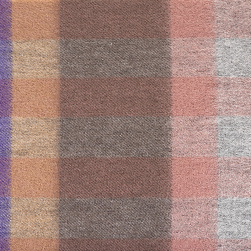Edinburgh 100% Lambswool Scarf Giant Chequer Dark Pink And Purple 2468 - Heritage Of Scotland - GIANT CHEQUER DARK PINK AND PURPLE 2468