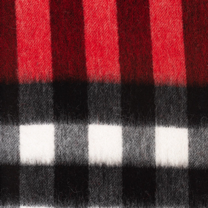 Edinburgh 100% Lambswool Scarf Giant Chequer Red And Black (24684) (Cam - Heritage Of Scotland - GIANT CHEQUER RED AND BLACK (24684) (CAM