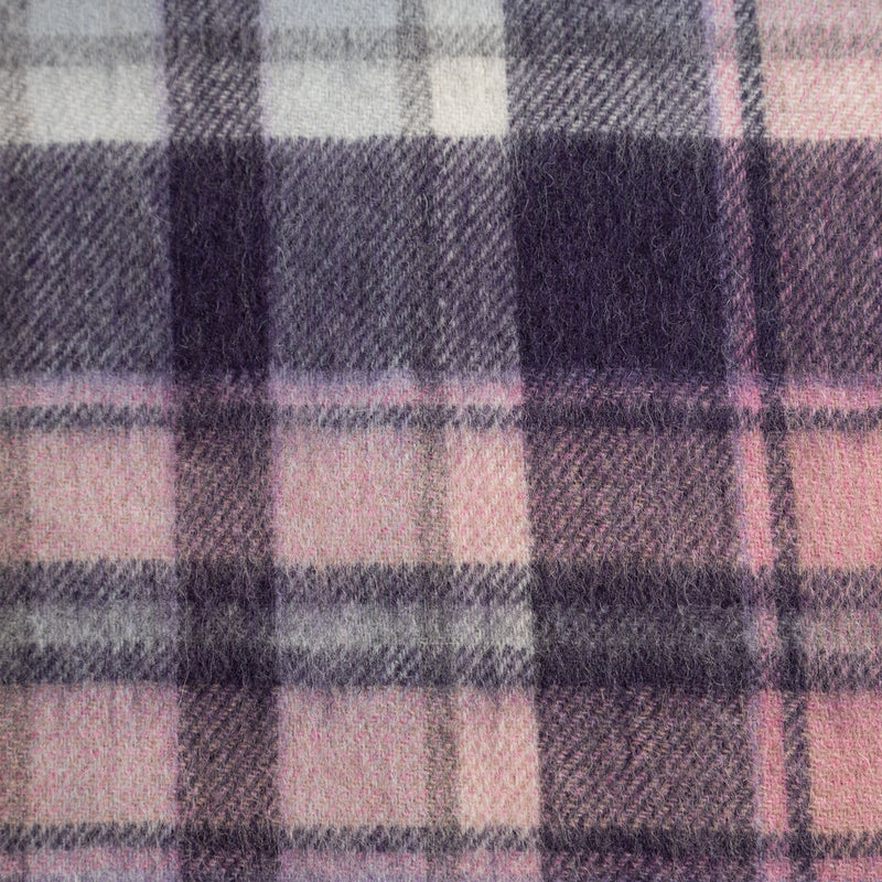 Edinburgh 100% Lambswool Scarf Henold - Blackberry/Blue/Camellia - Heritage Of Scotland - HENOLD - BLACKBERRY/BLUE/CAMELLIA