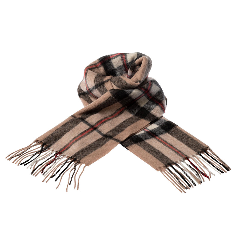 Edinburgh 100% Lambswool Scarf Large Off Centre Thomson Camel - Heritage Of Scotland - LARGE OFF CENTRE THOMSON CAMEL
