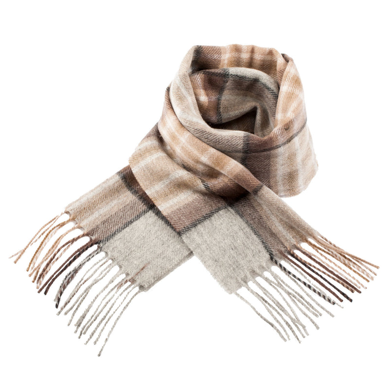 Edinburgh 100% Lambswool Scarf Mackellar Natural - Heritage Of Scotland - MACKELLAR NATURAL