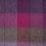 Edinburgh 100% Lambswool Scarf Mixed Check - Heather/Pink - Heritage Of Scotland - MIXED CHECK - HEATHER/PINK