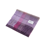 Edinburgh 100% Lambswool Scarf Mixed Check - Heather/Pink - Heritage Of Scotland - MIXED CHECK - HEATHER/PINK
