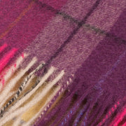 Edinburgh 100% Lambswool Scarf Multi Windowpane - Ginger/Plum - Heritage Of Scotland - MULTI WINDOWPANE - GINGER/PLUM