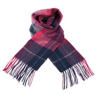 Edinburgh 100% Lambswool Scarf Multi Windowpane - Navy/Pink - Heritage Of Scotland - MULTI WINDOWPANE - NAVY/PINK