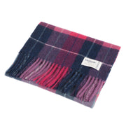 Edinburgh 100% Lambswool Scarf Multi Windowpane - Navy/Pink - Heritage Of Scotland - MULTI WINDOWPANE - NAVY/PINK