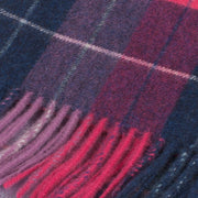 Edinburgh 100% Lambswool Scarf Multi Windowpane - Navy/Pink - Heritage Of Scotland - MULTI WINDOWPANE - NAVY/PINK