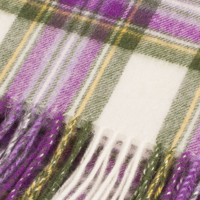 Edinburgh 100% Lambswool Scarf Purple Stewart - Optical/Chive - Heritage Of Scotland - PURPLE STEWART - OPTICAL/CHIVE