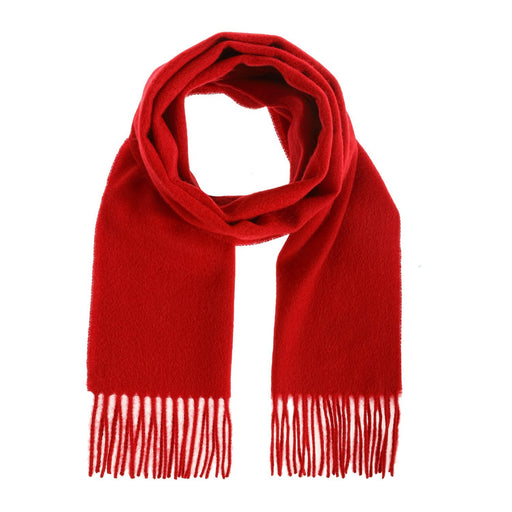 Edinburgh 100% Lambswool Scarf Red Rouge - Heritage Of Scotland - RED ROUGE