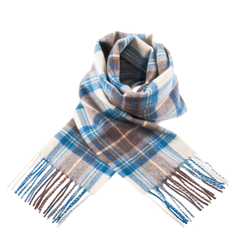 Edinburgh 100% Lambswool Scarf Stewart Muted Blue - Heritage Of Scotland - STEWART MUTED BLUE