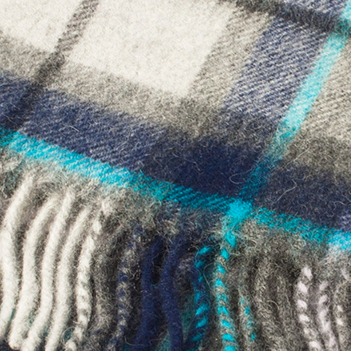 Edinburgh 100% Lambswool Scarf Tweed Tartan Dover/Grey Check - Heritage Of Scotland - TWEED TARTAN DOVER/GREY CHECK