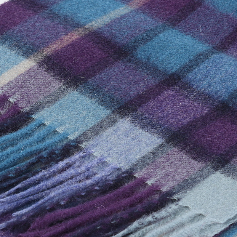 Edinburgh 100% Lambswool Tartan Scarf Artillery Check Navy - Heritage Of Scotland - ARTILLERY CHECK NAVY