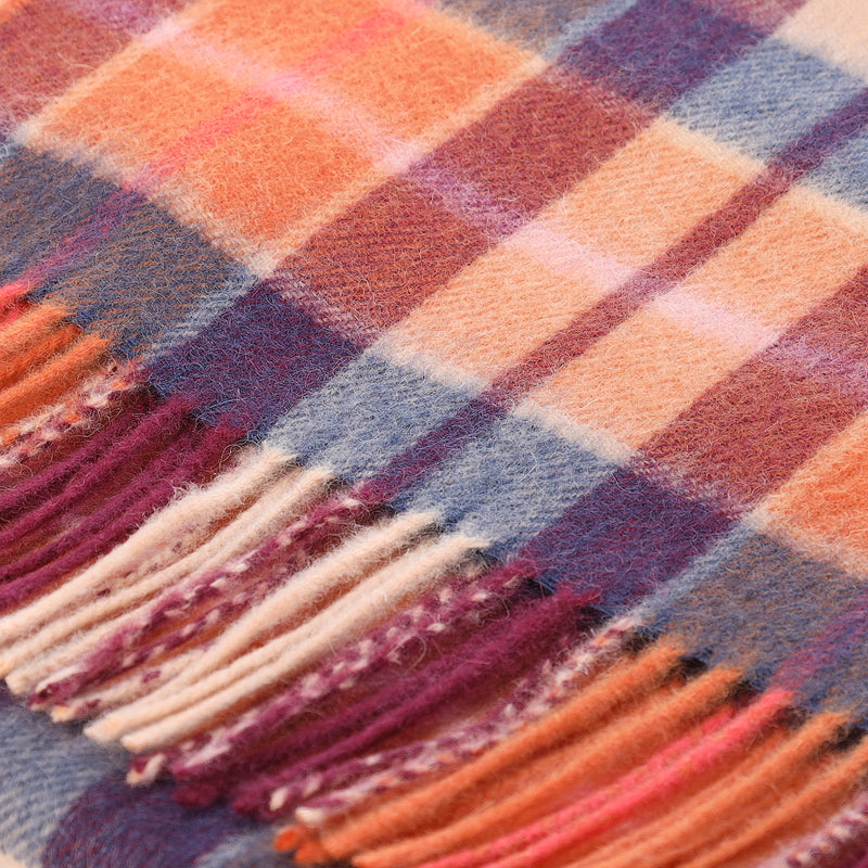 Edinburgh 100% Lambswool Tartan Scarf Cragg Check Ginger - Heritage Of Scotland - CRAGG CHECK GINGER