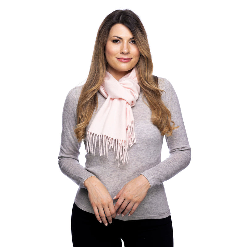 Edinburgh 100% Lambswool Tartan Scarf Light Pink - Heritage Of Scotland - LIGHT PINK