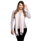 Edinburgh 100% Lambswool Tartan Scarf Light Pink - Heritage Of Scotland - LIGHT PINK