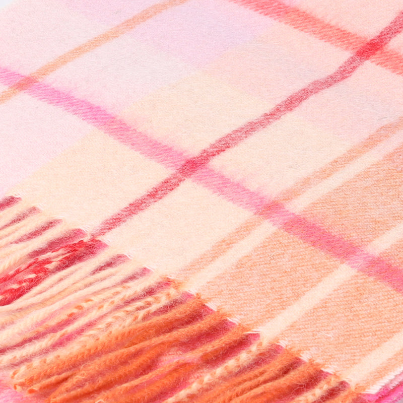 Edinburgh 100% Lambswool Tartan Scarf Mill Check Ginger - Heritage Of Scotland - MILL CHECK GINGER