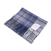 Edinburgh 100% Lambswool Tartan Scarf Mill Check Navy - Heritage Of Scotland - MILL CHECK NAVY
