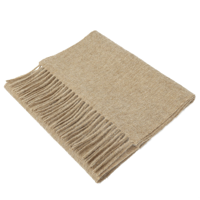 Edinburgh 100% Lambswool Tartan Scarf Natural - Heritage Of Scotland - NATURAL