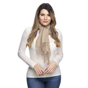 Edinburgh 100% Lambswool Tartan Scarf Natural - Heritage Of Scotland - NATURAL