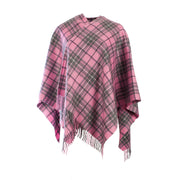 Edinburgh Cashmere Mini Cape Gresham/Pink-Derby - Heritage Of Scotland - GRESHAM/PINK-DERBY