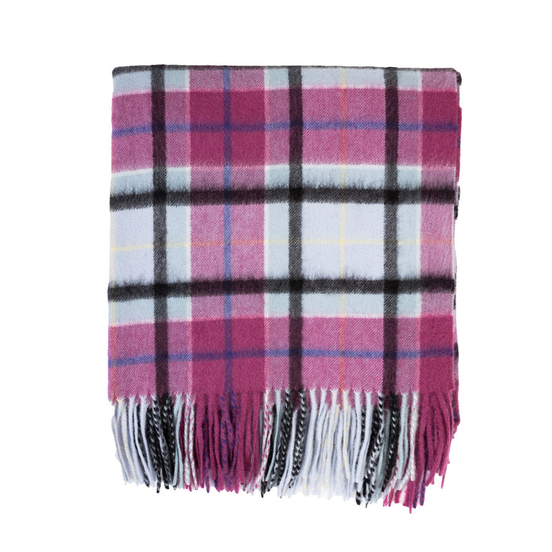 Edinburgh Cashmere Mini Cape Light Blue Check - Heritage Of Scotland - LIGHT BLUE CHECK