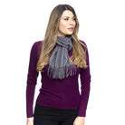 Edinburgh Cashmere Scarf Charcoal - Heritage Of Scotland - CHARCOAL