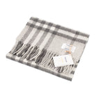 Edinburgh Cashmere Scarf Chequer Tartan - Charcoal/Light Grey - Heritage Of Scotland - CHEQUER TARTAN - CHARCOAL/LIGHT GREY