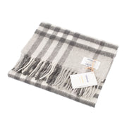 Edinburgh Cashmere Scarf Chequer Tartan - Charcoal/Light Grey - Heritage Of Scotland - CHEQUER TARTAN - CHARCOAL/LIGHT GREY