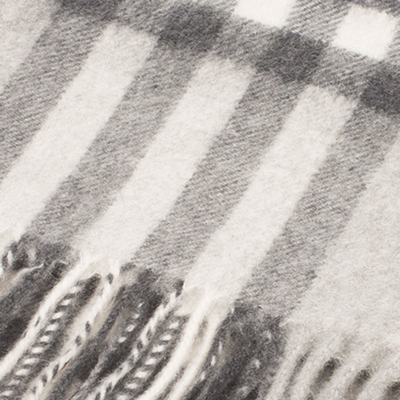 Edinburgh Cashmere Scarf Chequer Tartan - Charcoal/Light Grey - Heritage Of Scotland - CHEQUER TARTAN - CHARCOAL/LIGHT GREY
