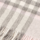 Edinburgh Cashmere Scarf Chequer Tartan - Pink/Grey - Heritage Of Scotland - CHEQUER TARTAN - PINK/GREY