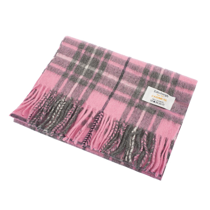 Edinburgh Cashmere Scarf Gresham/Pink-Derby - Heritage Of Scotland - GRESHAM/PINK-DERBY