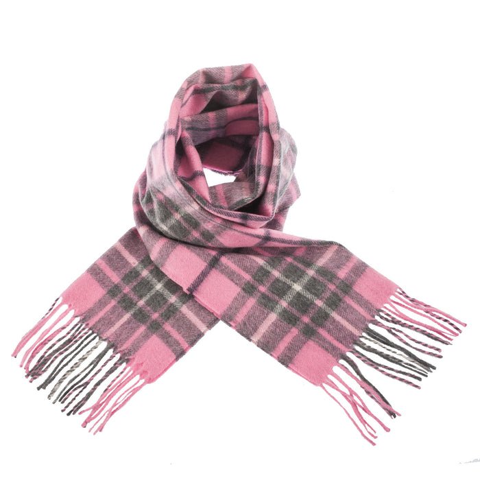 Edinburgh Cashmere Scarf Gresham/Pink-Derby - Heritage Of Scotland - GRESHAM/PINK-DERBY