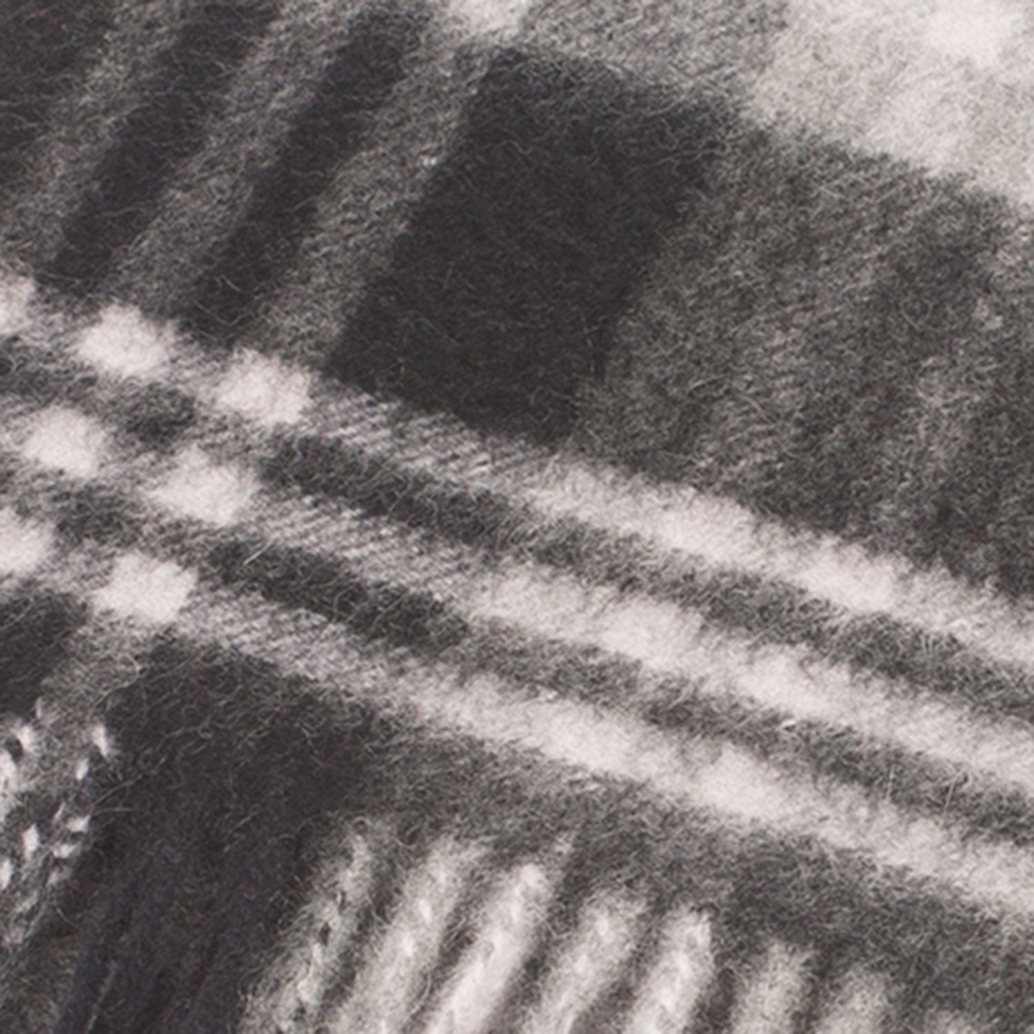 Edinburgh Cashmere Scarf Jk Check - Black/Silver - Heritage Of Scotland - JK CHECK - BLACK/SILVER
