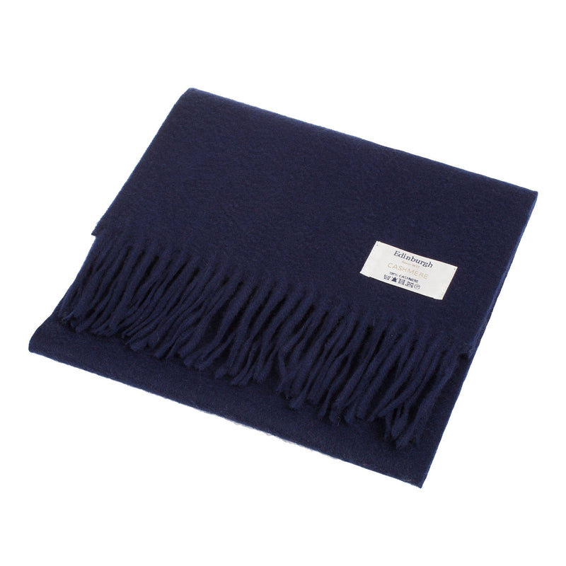 Edinburgh Cashmere Scarf Navy - Heritage Of Scotland - NAVY