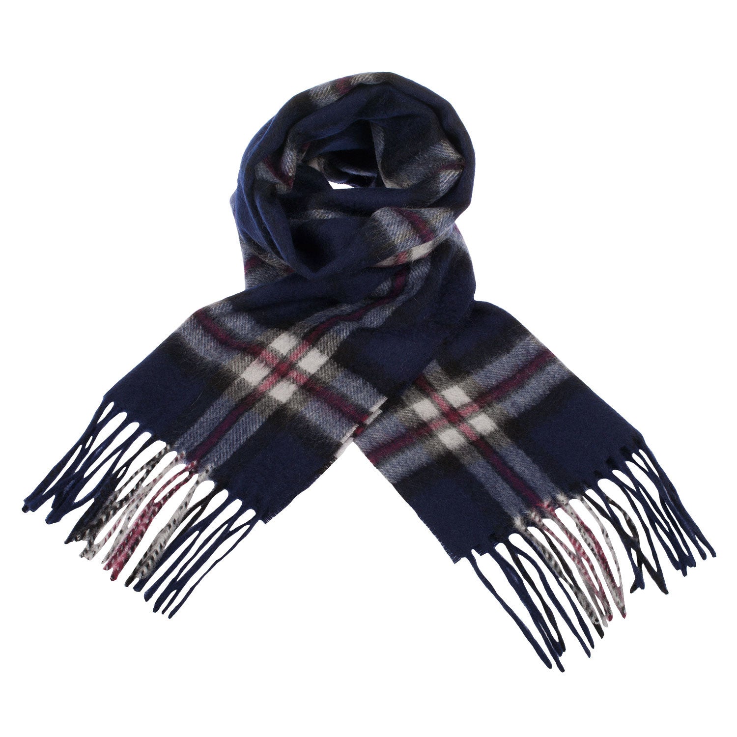 Edinburgh Cashmere Scarf Thomson Navy - Heritage Of Scotland - THOMSON NAVY