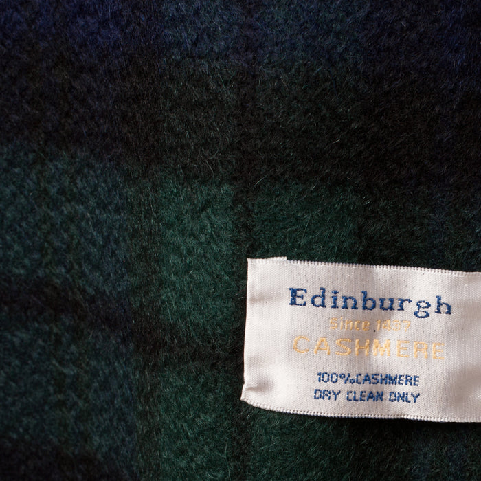 Edinburgh Cashmere Stole Black Watch - Heritage Of Scotland - BLACK WATCH