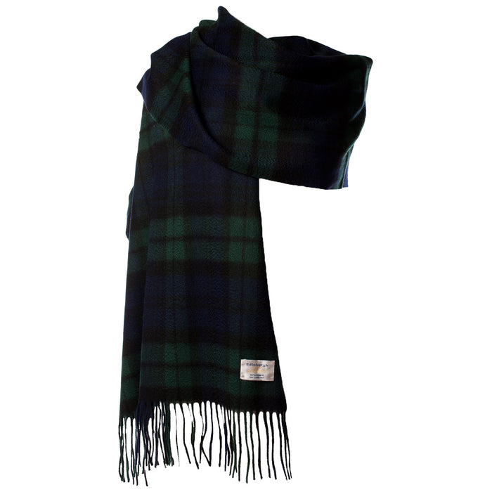 Edinburgh Cashmere Stole Black Watch - Heritage Of Scotland - BLACK WATCH