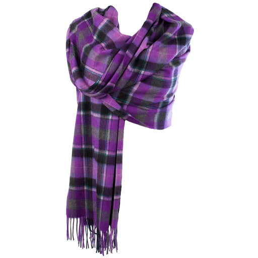 Edinburgh Cashmere Stole Bruce/Purple Grey - Heritage Of Scotland - BRUCE/PURPLE GREY