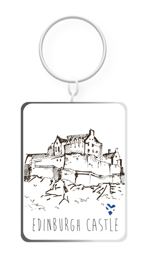 Edinburgh Castle Double Dome Keyring - Heritage Of Scotland - NA