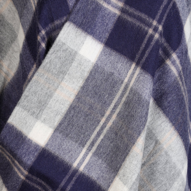 Edinburgh Lambswool Long Tartan Cape Bannockbane Silver - Heritage Of Scotland - BANNOCKBANE SILVER
