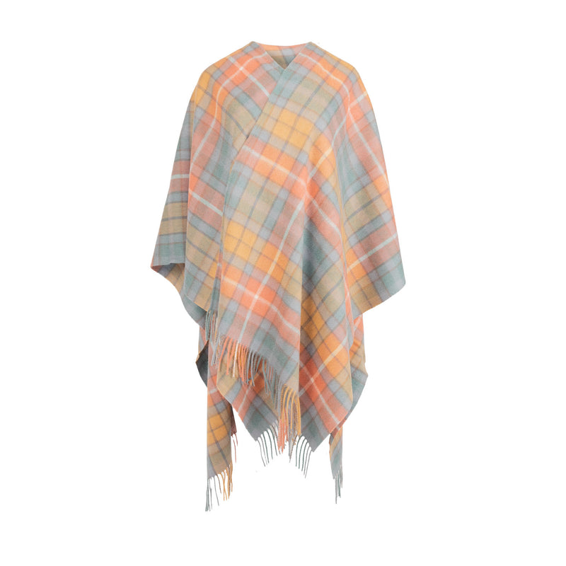 Edinburgh Lambswool Long Tartan Cape Buchanan Antique - Heritage Of Scotland - BUCHANAN ANTIQUE