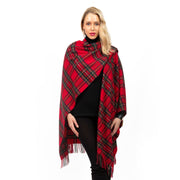 Edinburgh Lambswool Long Tartan Cape Stewart Royal - Heritage Of Scotland - STEWART ROYAL