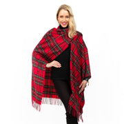 Edinburgh Lambswool Long Tartan Cape Stewart Royal - Heritage Of Scotland - STEWART ROYAL